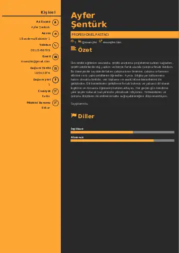 Pastacı Cv Örnekleri cv indir